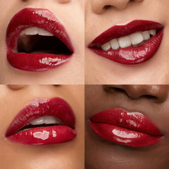 Kiko Milano on lips before and after showing vibrant shine and soft finish