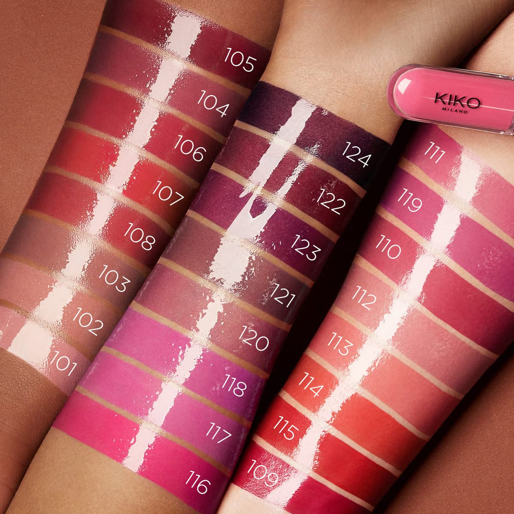 Kiko Milano product styled in a bag highlighting travel-ready long wear