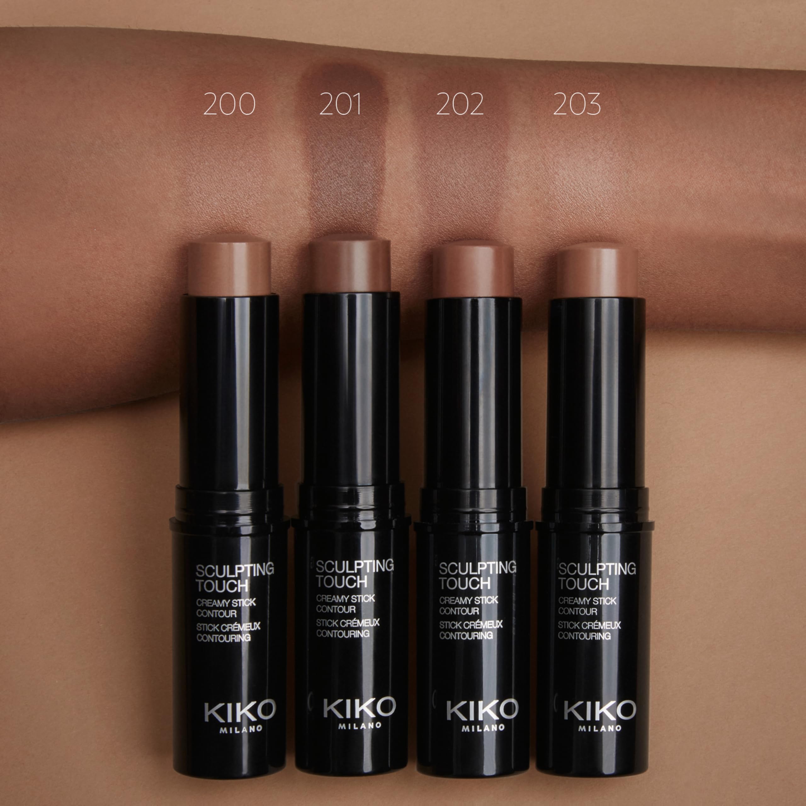 KIKO Milano contour stick in use sculpting cheekbone, demonstrates natural, defined finish