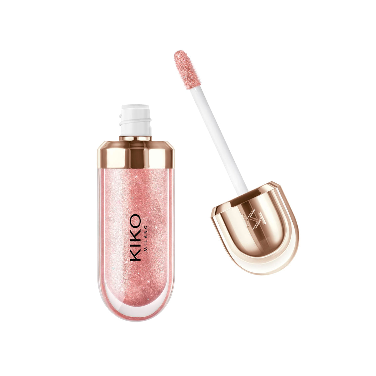 KIKO Milano front bottle showing limited-edition rose gold design and glossy finish