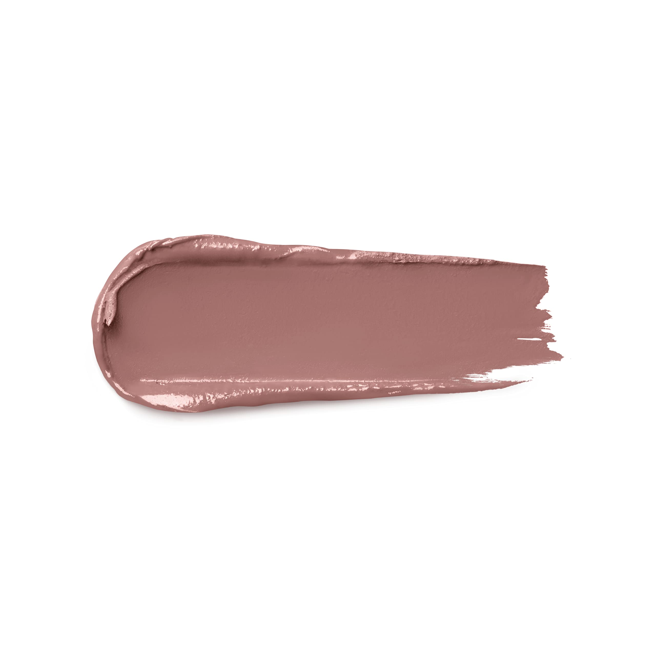 KIKO Milano Gossamer Emotion 140 swatch on skin and lipstick applied, showcasing creamy mauve sheen