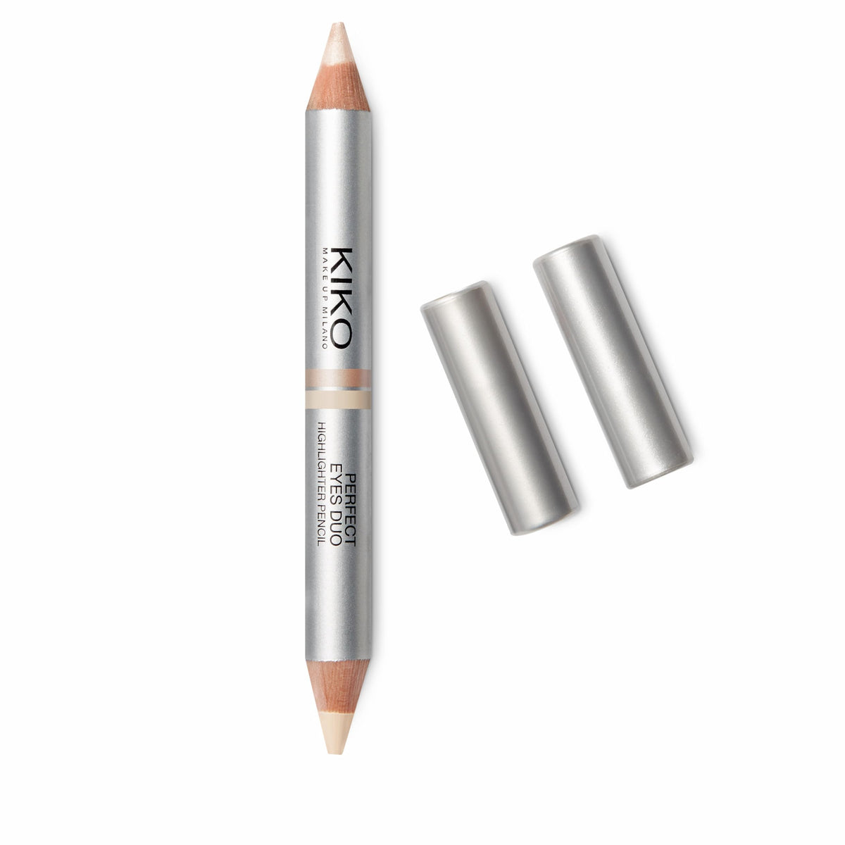 Kiko Milano front packaging showing dual-ended pencil and finishes for easy selection
