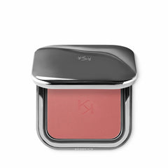 KIKO Milano compact front view showing gunmetal case and mirror, perfect for travel