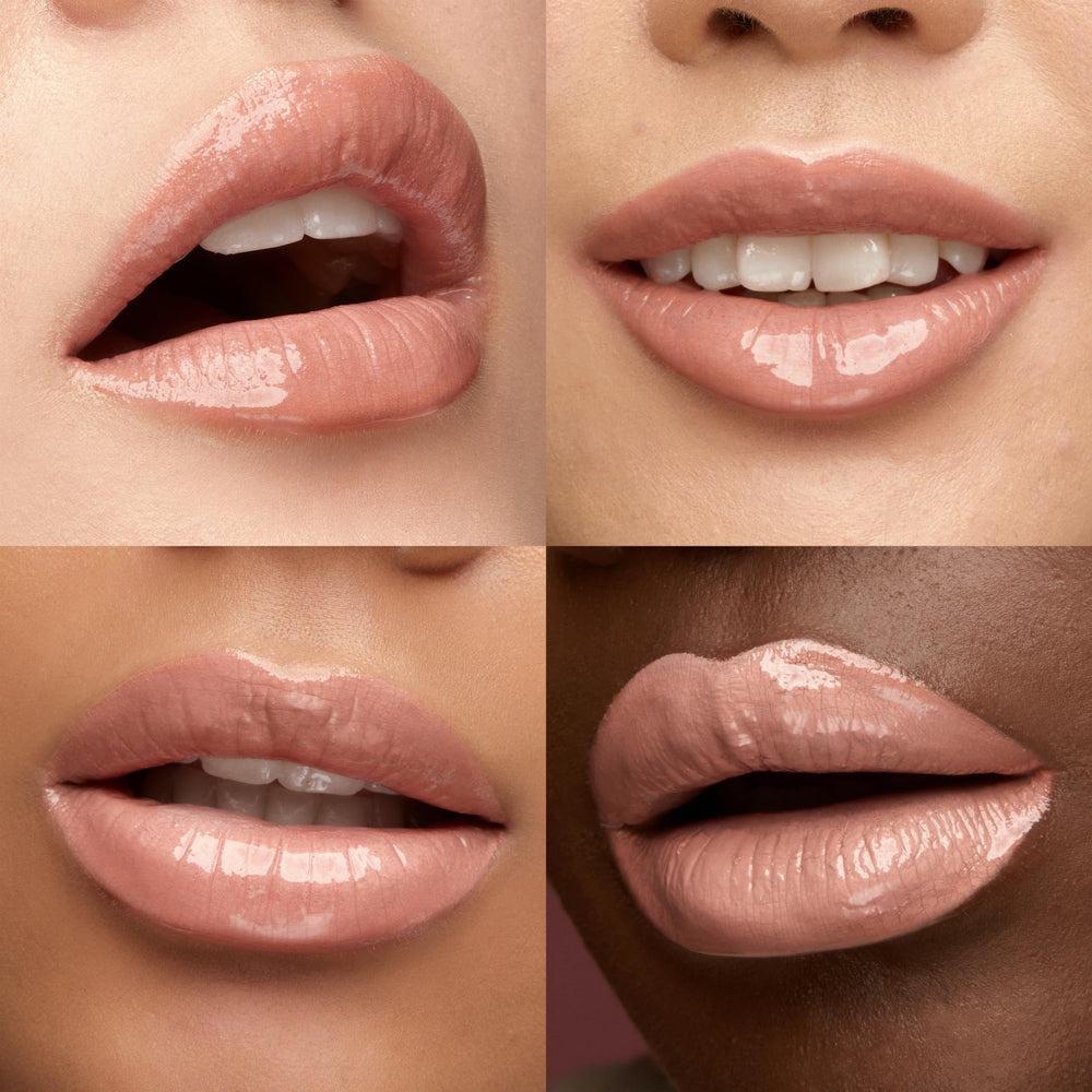 Kiko Milano model wearing Satin Rosy Beige showing natural glossy finish and comfortable wear