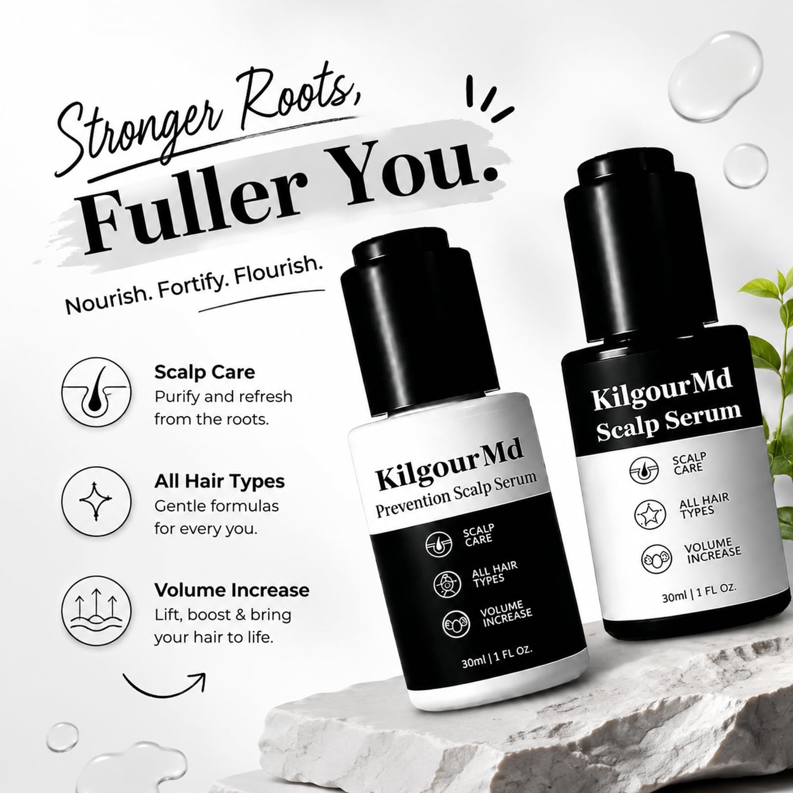 KilgourMD treatment serum ampoule closeup highlighting concentrated formula