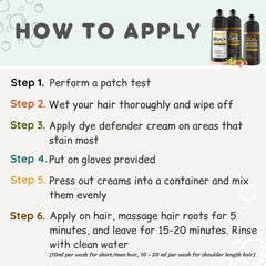 Kilomets applied to hair demonstrating easy at-home coloring and instant darkening benefit