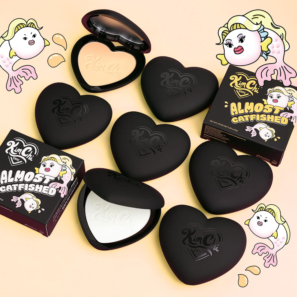 KimChiChic lifestyle flatlay in a makeup bag highlighting everyday portability