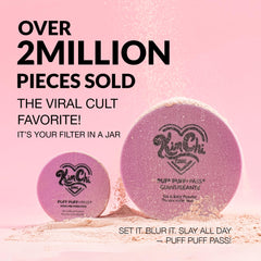KimChiChic velour puff close-up showing plush texture for seamless application benefit