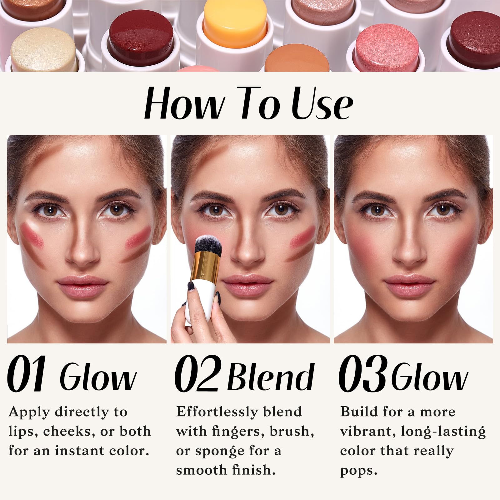 KIMUSE contour stick sculpting jawline for defined features