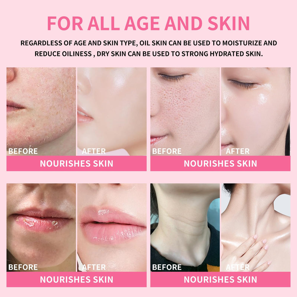 KIMUSE applied to eye and neck to reduce dryness and improve texture