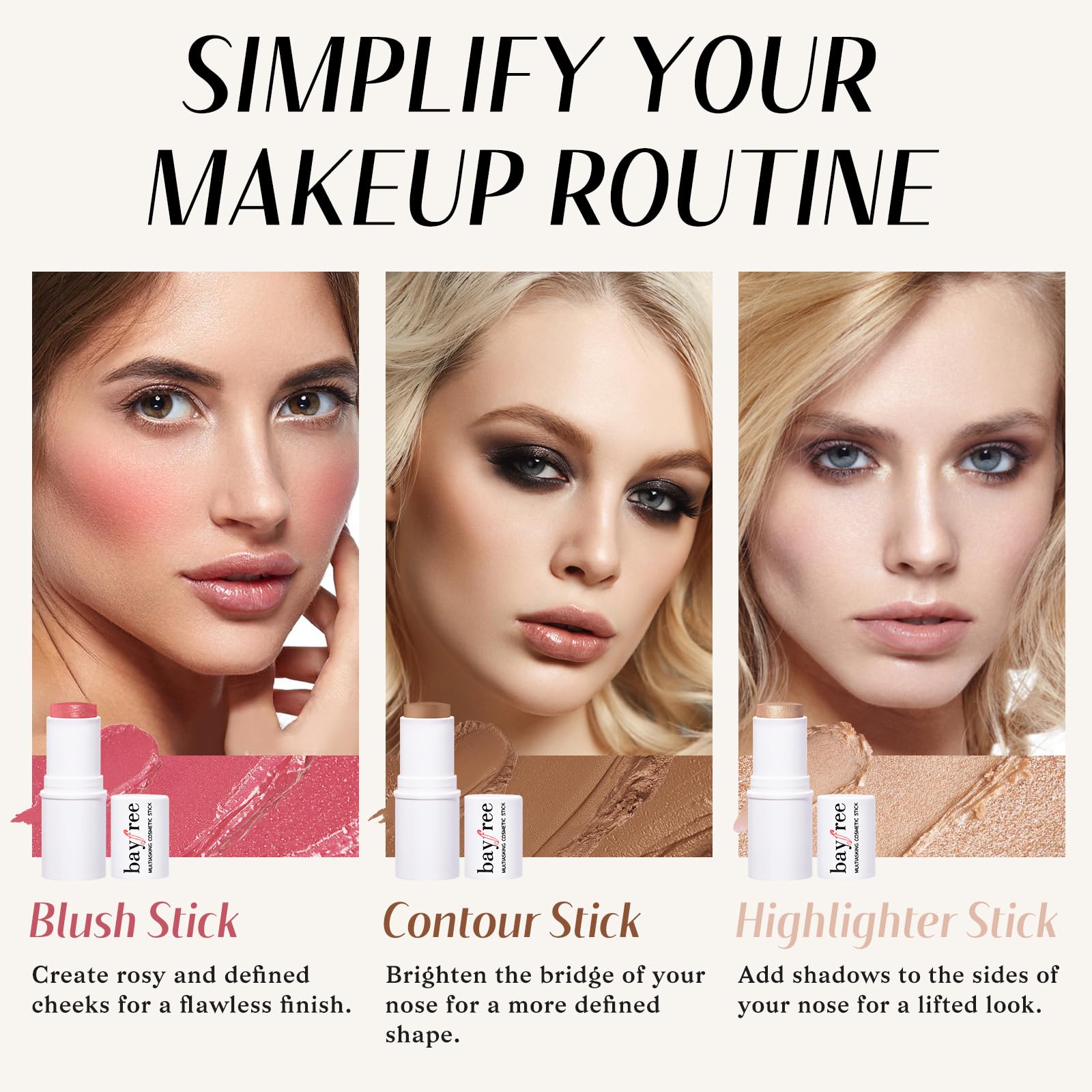 KIMUSE creamy stick texture close-up for easy blending benefit