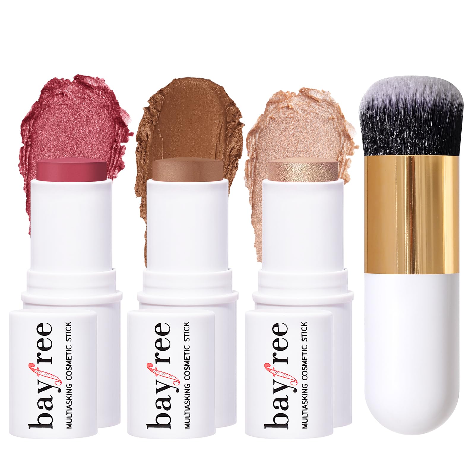 KIMUSE front packaging showing trio sticks and compact included brush for convenience