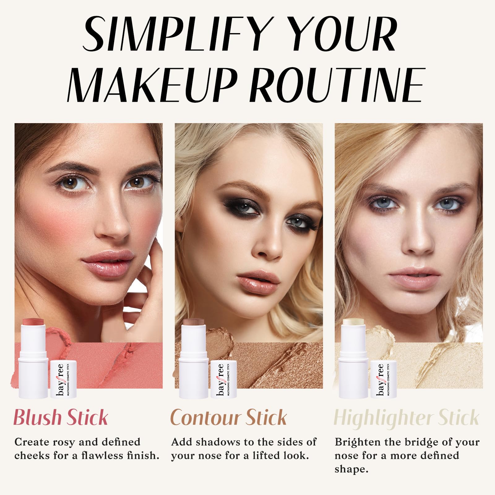 KIMUSE cream texture close-up swatches demonstrating smooth blendability