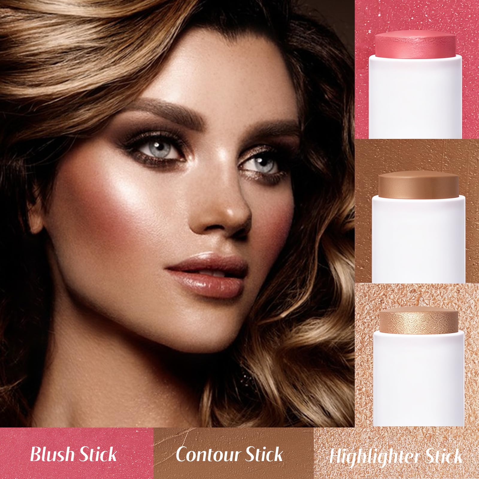 KIMUSE sticks with included brush showing effortless application
