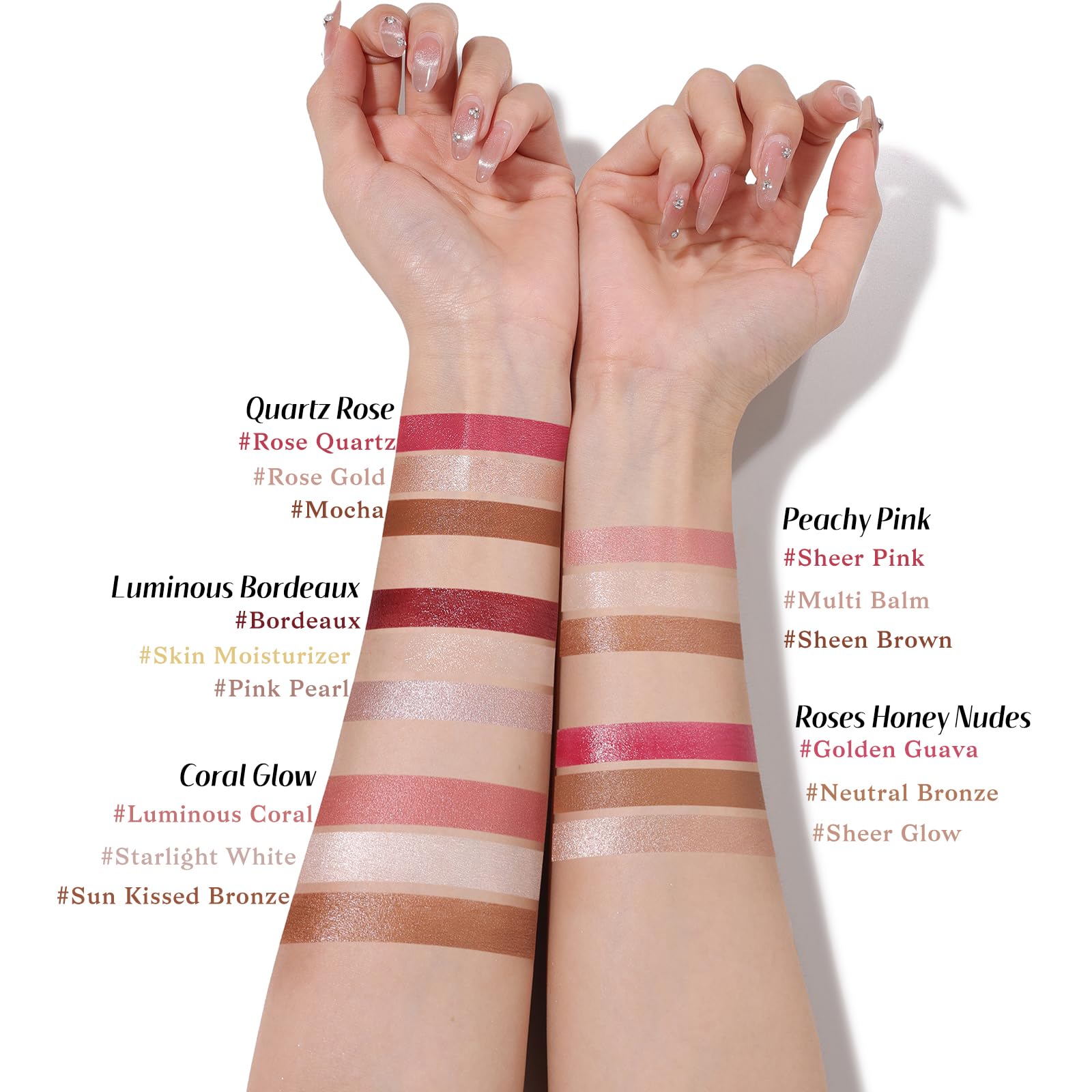 KIMUSE trio in travel pouch for compact on-the-go touch-ups