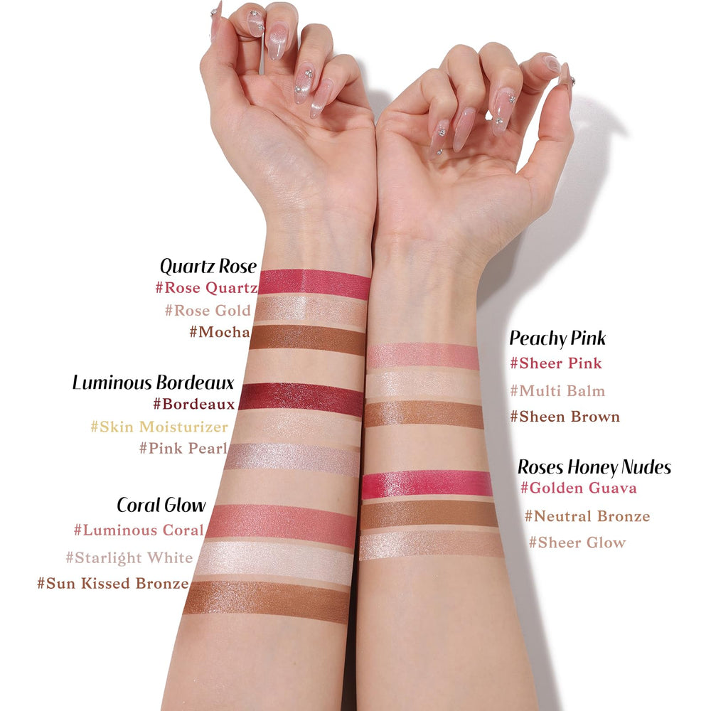 KIMUSE trio in travel pouch for compact on-the-go touch-ups