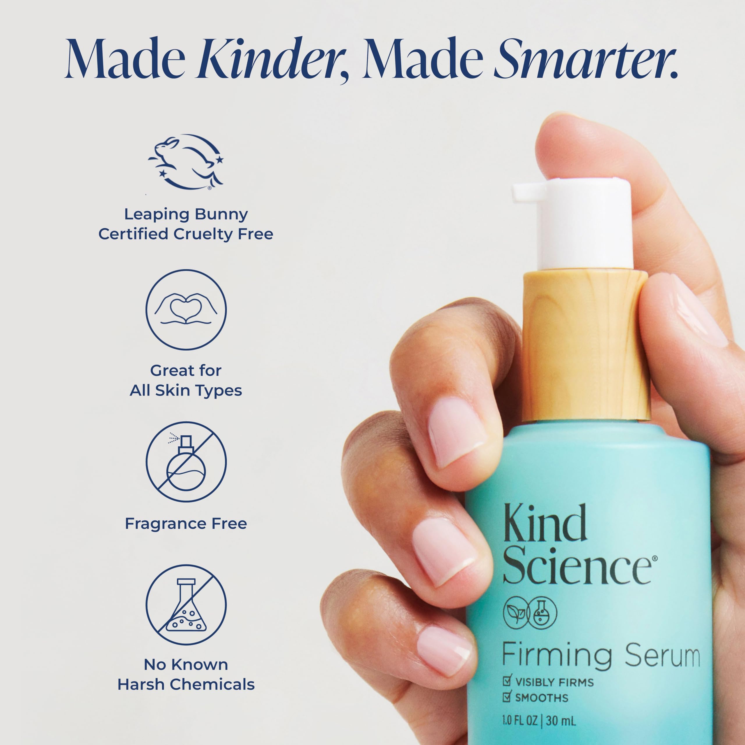 Kind Science open bottle with visible label showing product purity and safety