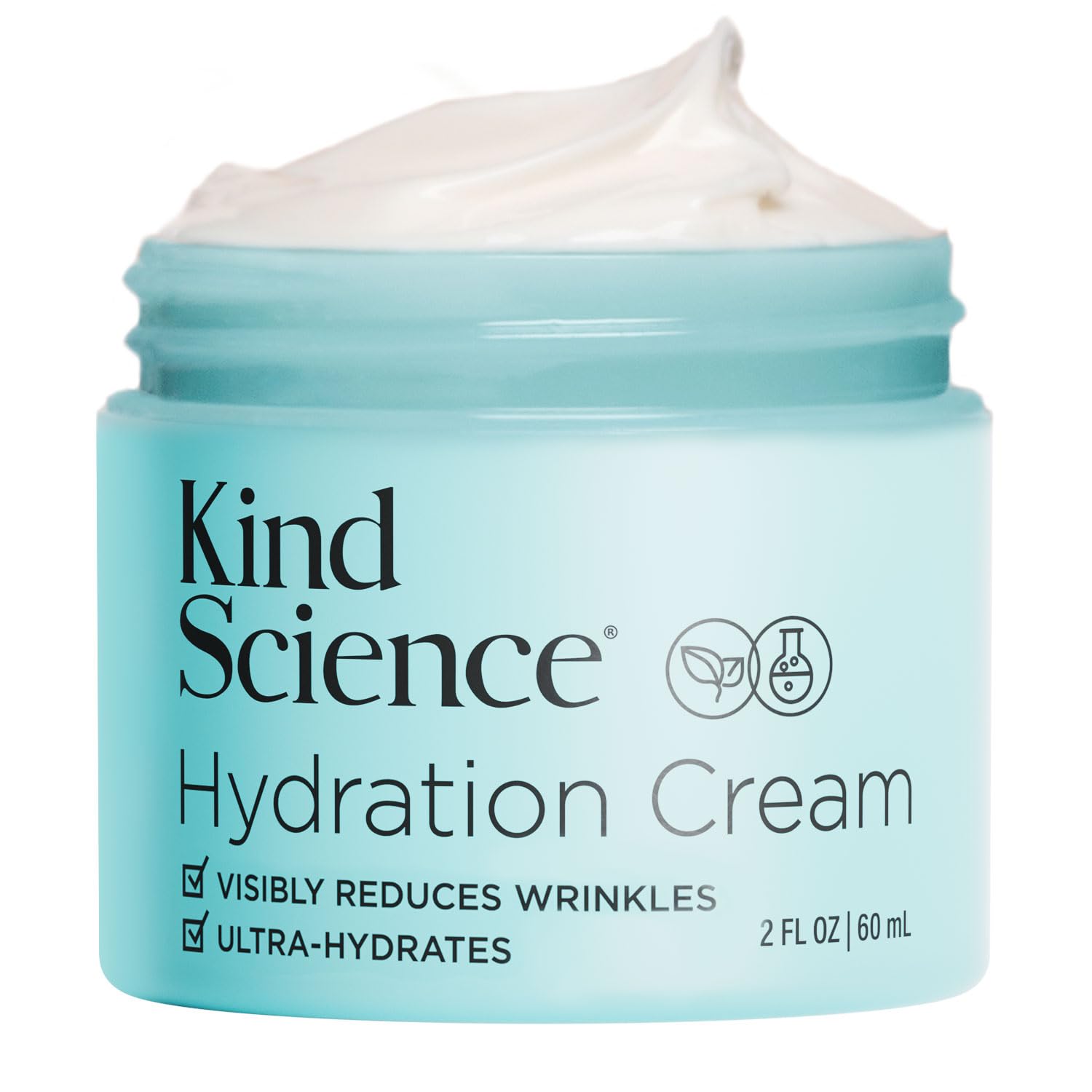 Kind Science front jar showing clean packaging and moisturizer benefits