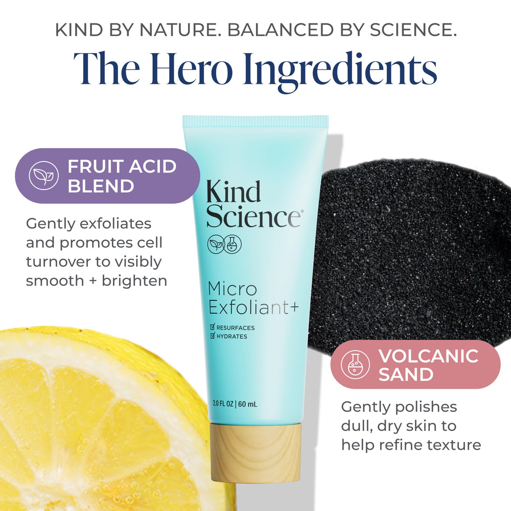 Kind Science being applied as a short mask on cheek to hydrate and smooth