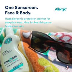KINeSYS texture matte finish on skin showing non-greasy clear protection