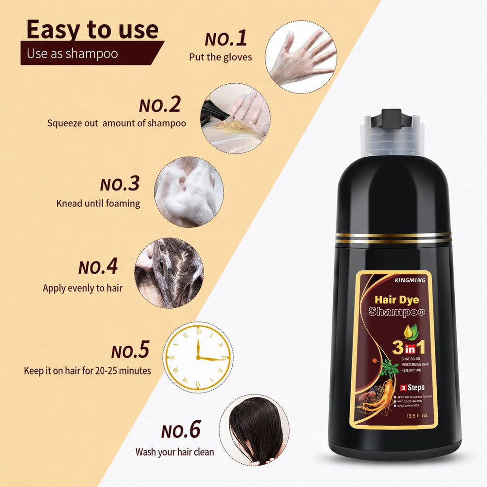 KINGMING label close-up showing instructions and conditioning ingredients