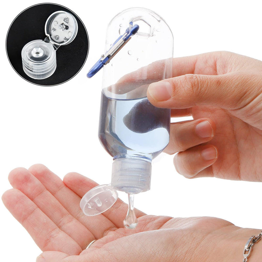 Kingrol bottle clipped to a backpack with keychain for hands-free portability benefit