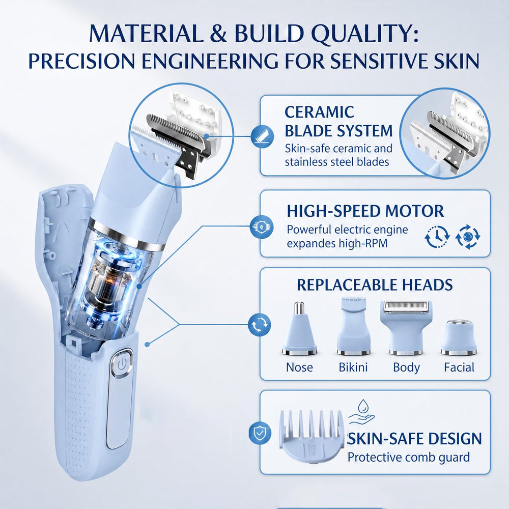 KINGTEE body trimmer held in hand showing ergonomic, travel-friendly design
