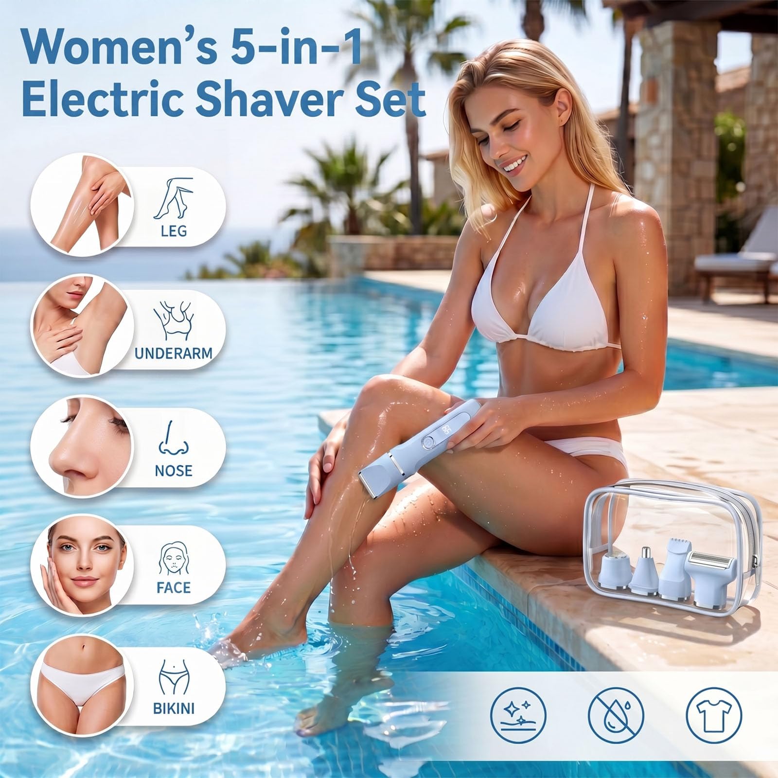 KINGTEE precision trimmer detail for accurate facial and bikini shaping