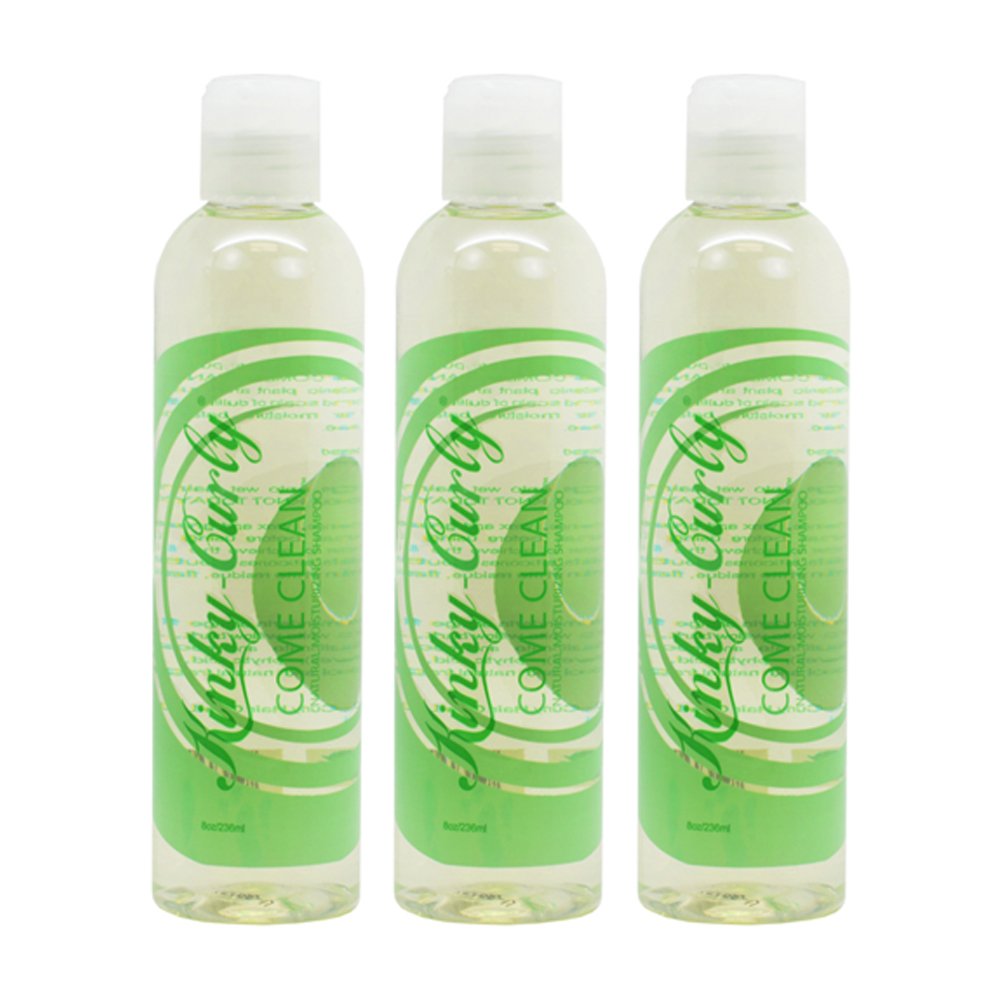 Kinky Curly front packaging showing 8oz bottles and travel-friendly moisturizing benefit