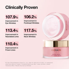 KIOSKIN applying cream to jawline showing lifting and firming benefit