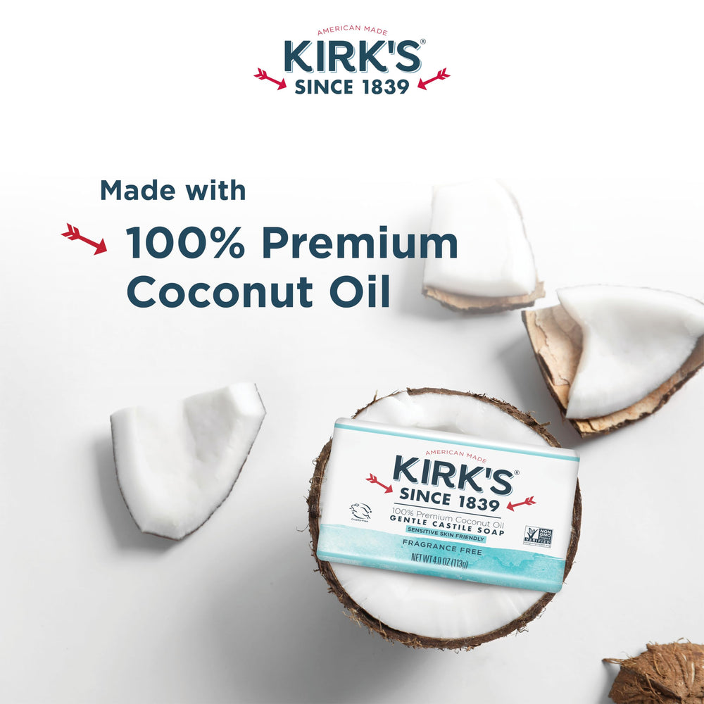 Kirk's ingredient label panel highlighting simple ingredients and transparency benefit