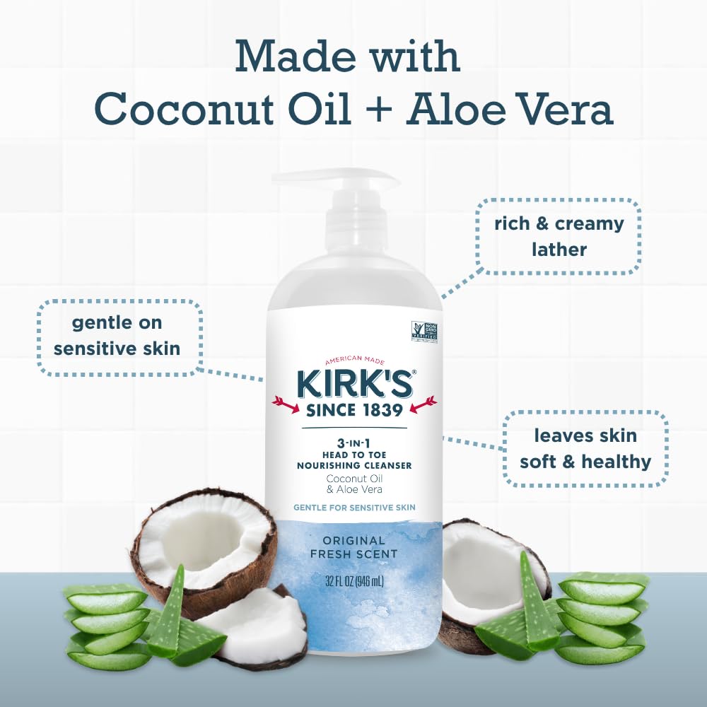 Kirk's product pouring into hand demonstrating concentrated lather