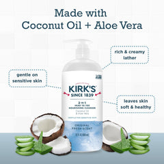Kirk's product pouring into hand demonstrating concentrated lather