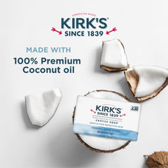 Kirk's bar held in hand for scale highlighting compact 4 oz size and travel convenience