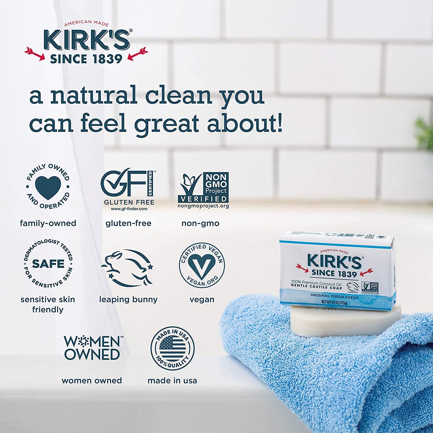 Kirk's bar cut for travel showing portable size for on-the-go convenience benefit