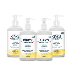 Kirk's front bottle view showing label and lemon eucalyptus scent for fresh cleaning