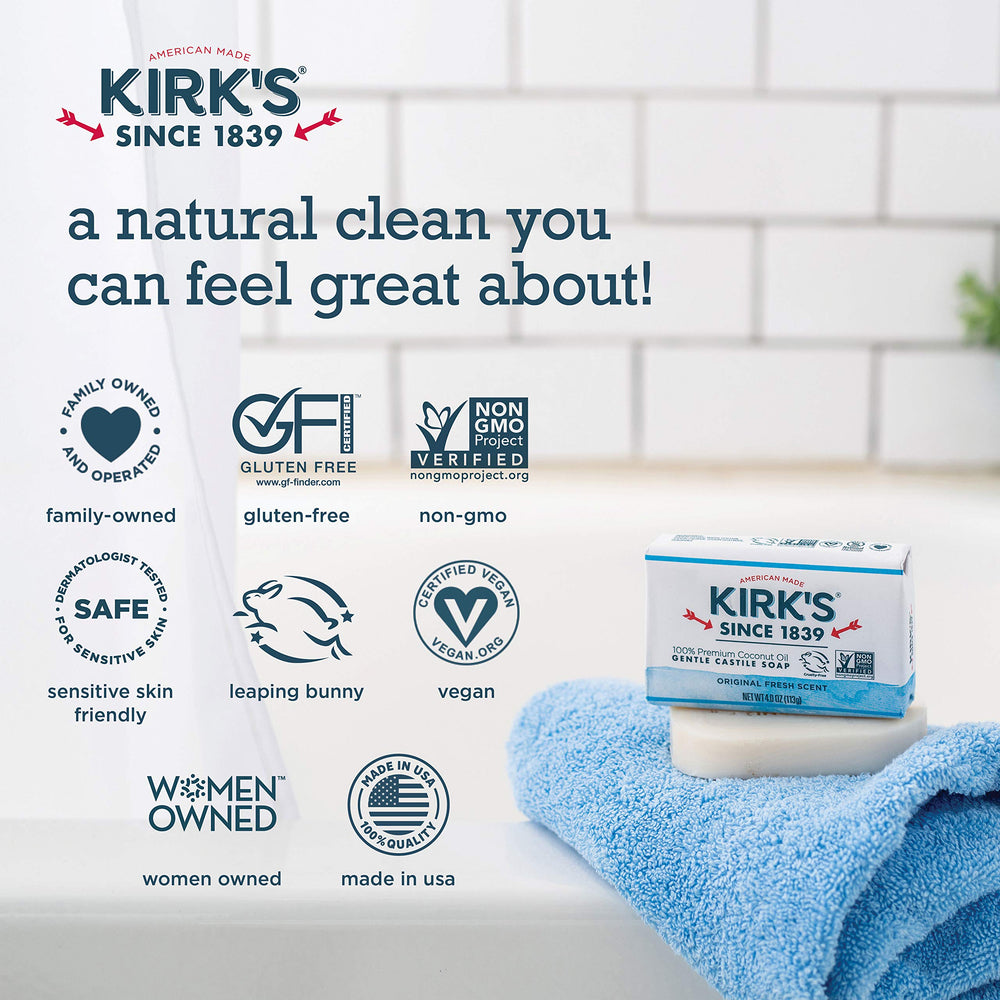Kirk's ingredient label showing simple, biodegradable ingredients
