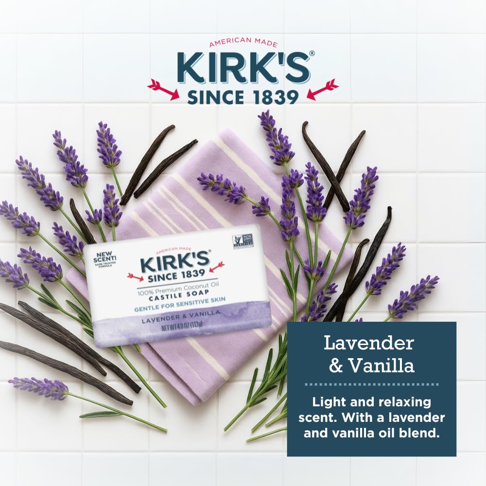 Kirk's label close-up listing ingredients and certifications benefit: transparency and safety