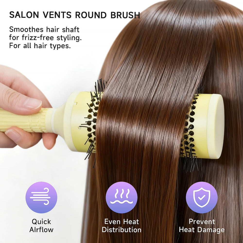 KISMETICS brush in use lifting roots during blow-dry for instant volume
