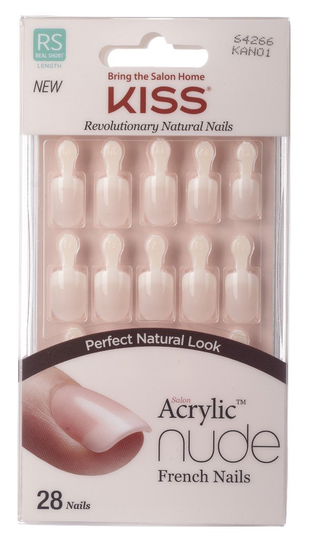 KISS close-up of nude French tip texture highlighting salon-quality finish