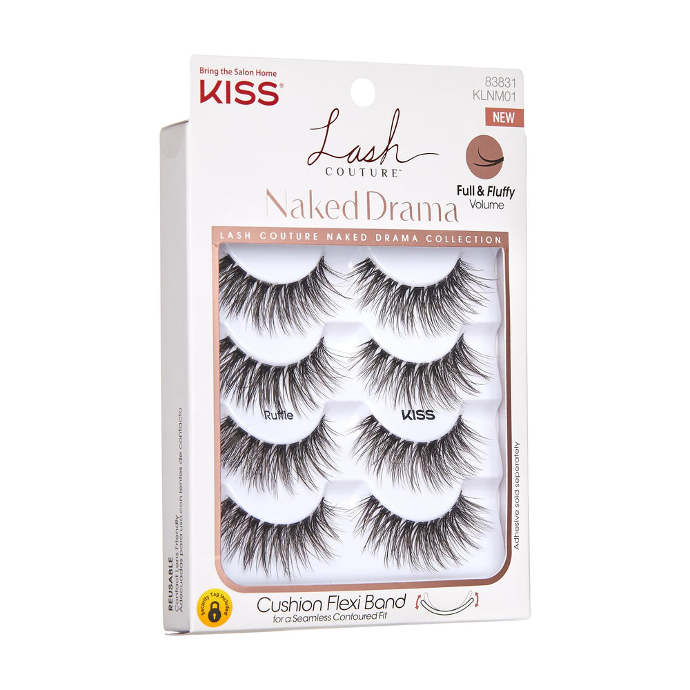 KISS close-up of ruffle lash fibers showing soft texture and natural volume