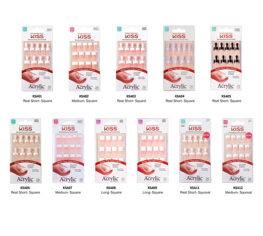 KISS nails next to ruler showing medium length for accurate sizing