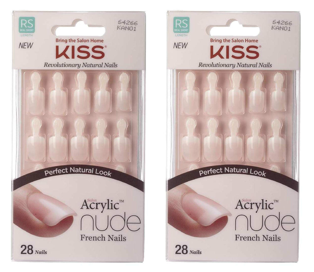KISS front packaging showing two 28-count trays and easy application benefits