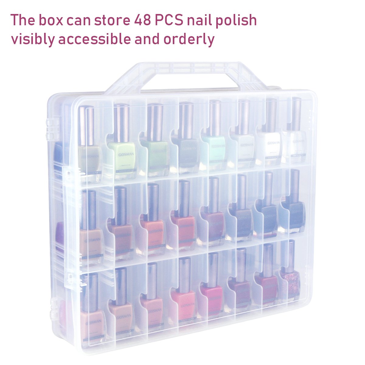 KISSBUTY open top with polishes visible for easy color picking