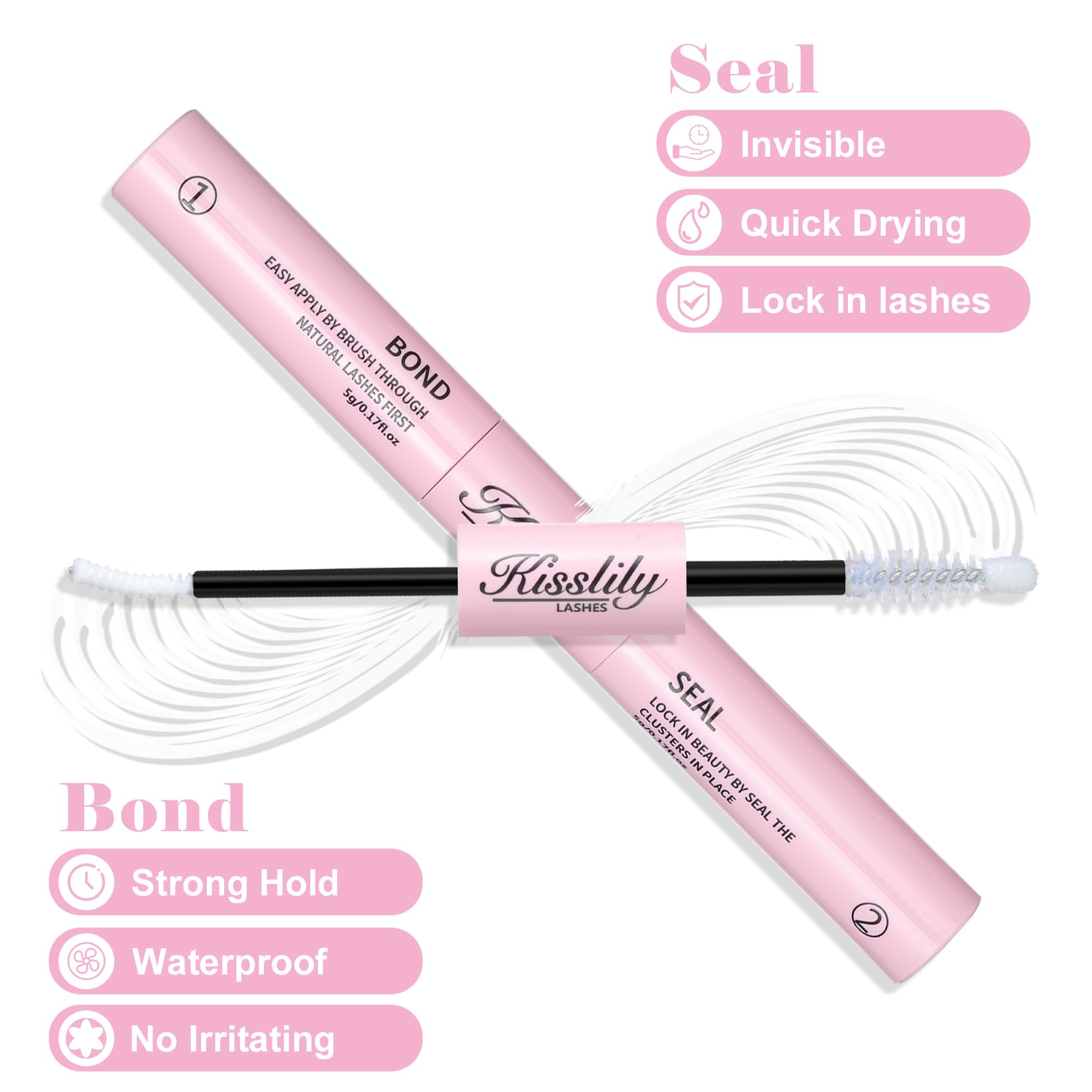 Kisslily dual-ended tube detail showing bond and seal ends for two-step application benefit