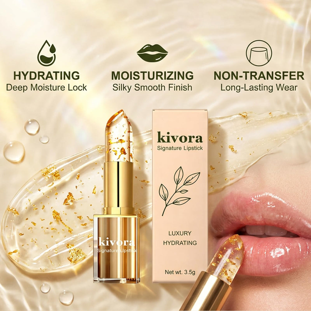 Kivora Lipstick inside a handbag illustrating convenience and ready-for-touchup benefit