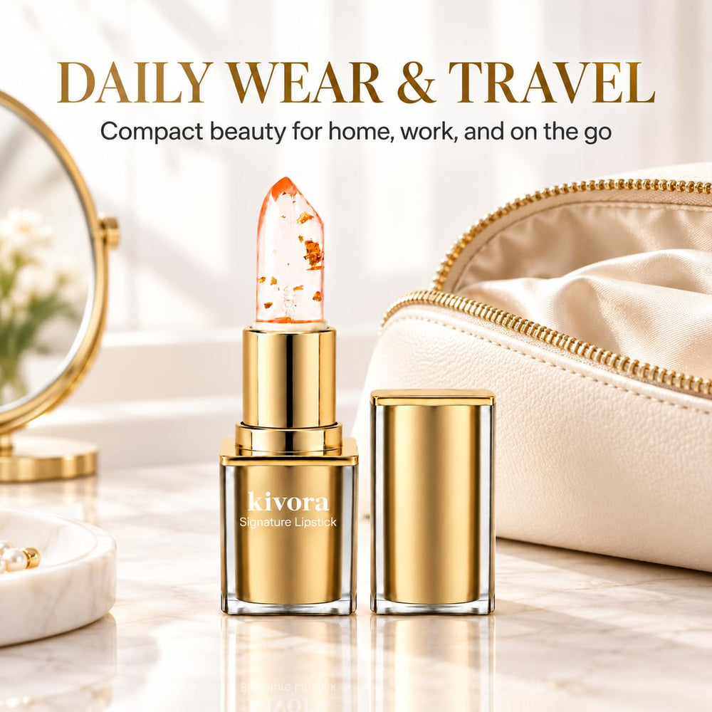 kivora lifestyle purse shot showing lipstick ready for touch-ups on the go