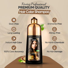 Kiwinz Professional shampoo foam texture illustrating easy lather and nourishment