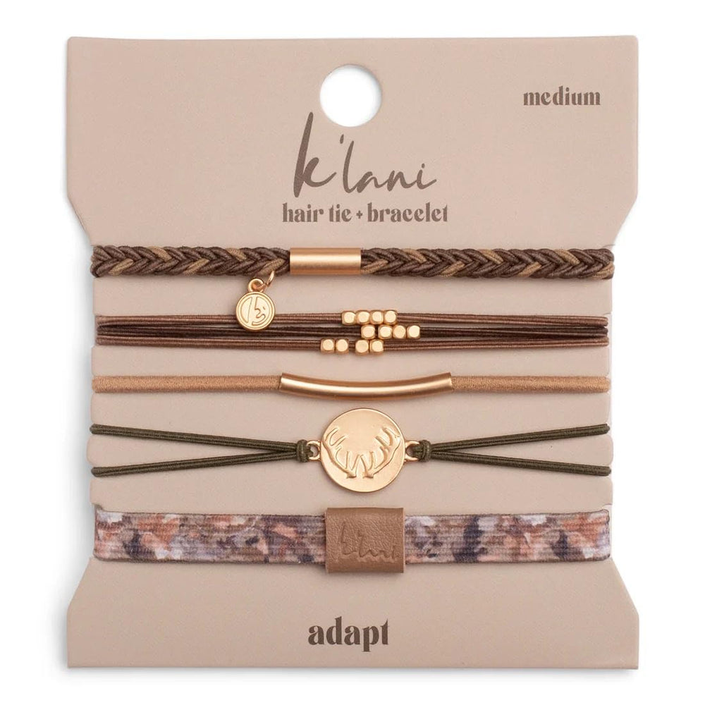 K'lani adapt front packaging showing five color-coordinated bands for easy gifting
