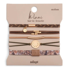 K'lani adapt front packaging showing five color-coordinated bands for easy gifting